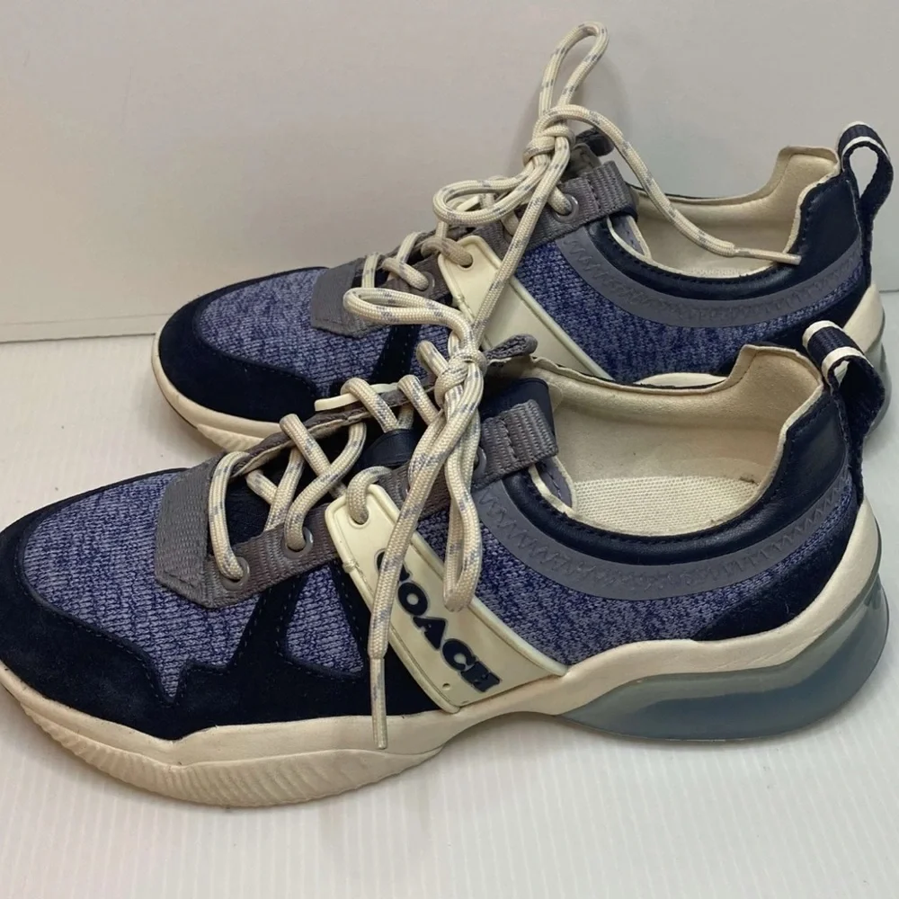 Coach Navy and Cream Athletic Shoes - Picture 1 of 8